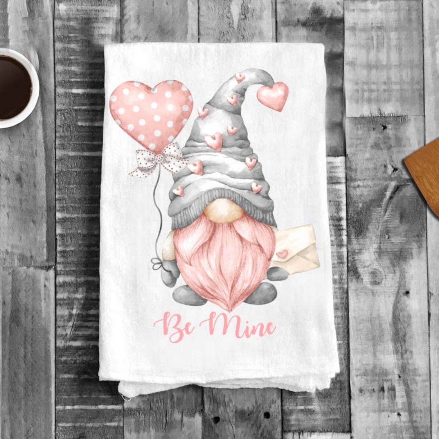 Santa Gnome Cotton Tea Towel