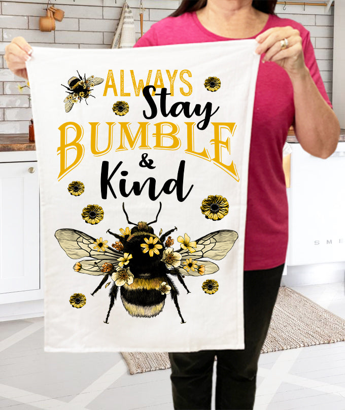 Always be Bumble & Kind Honey Bees Kitchen Cotton Terry Towels