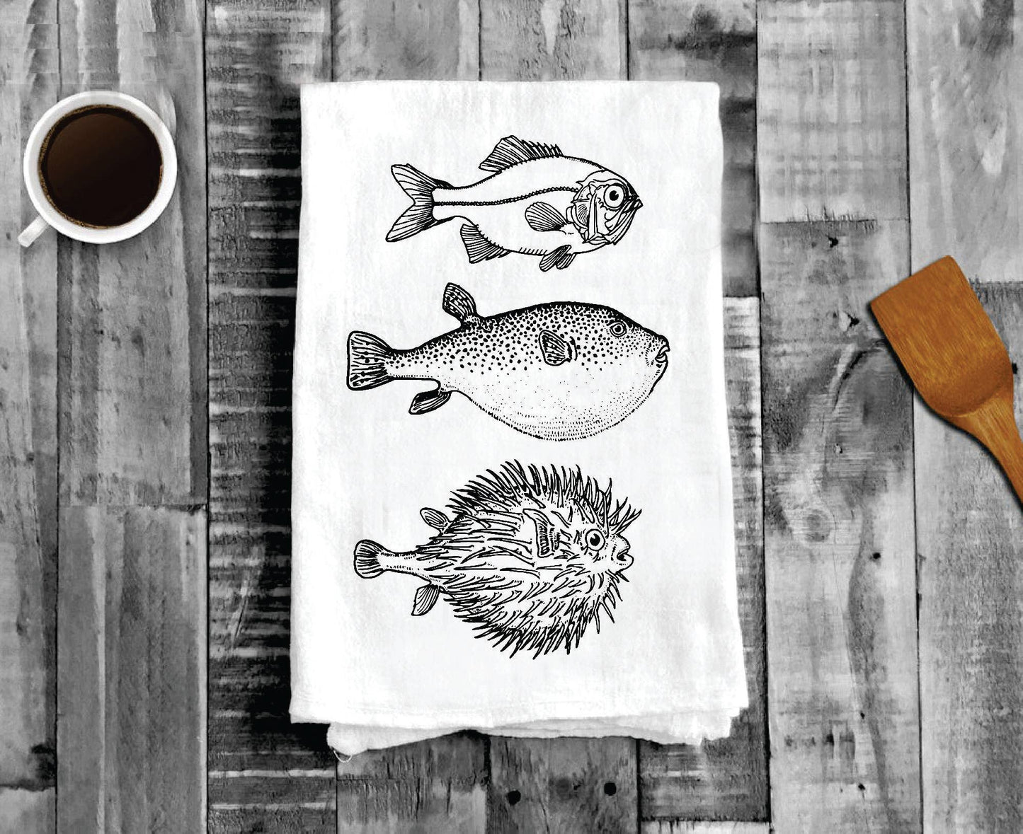 Ocean Fish, Cotton Tea Towels Set