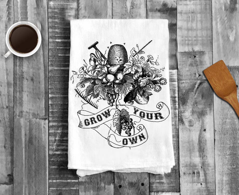 Country Farm, Grow Your Own, Cotton Tea Towels