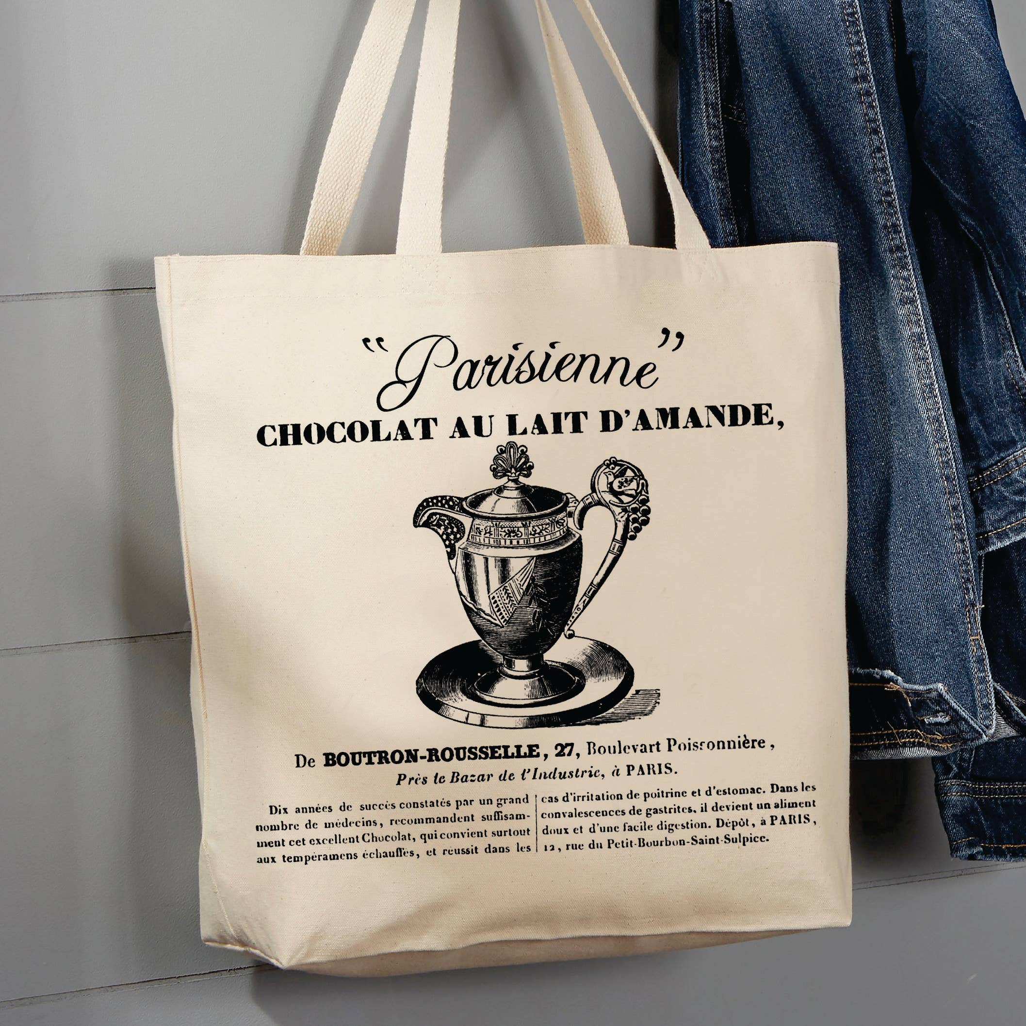 Parisienne Chocolate France 12 oz Tote Bag