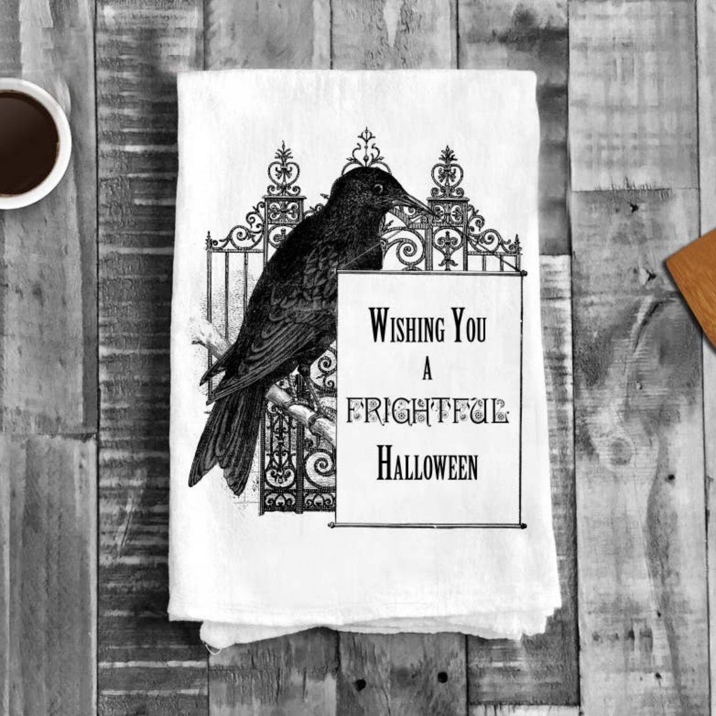 Wishing You a Frightful Halloween, Cotton Tea Towels