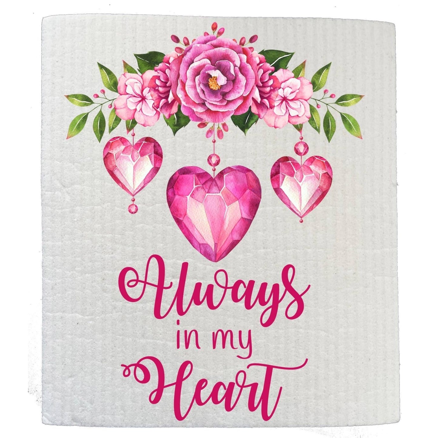 Valentine Always in my Heart SWEDISH DISH CLOTHS