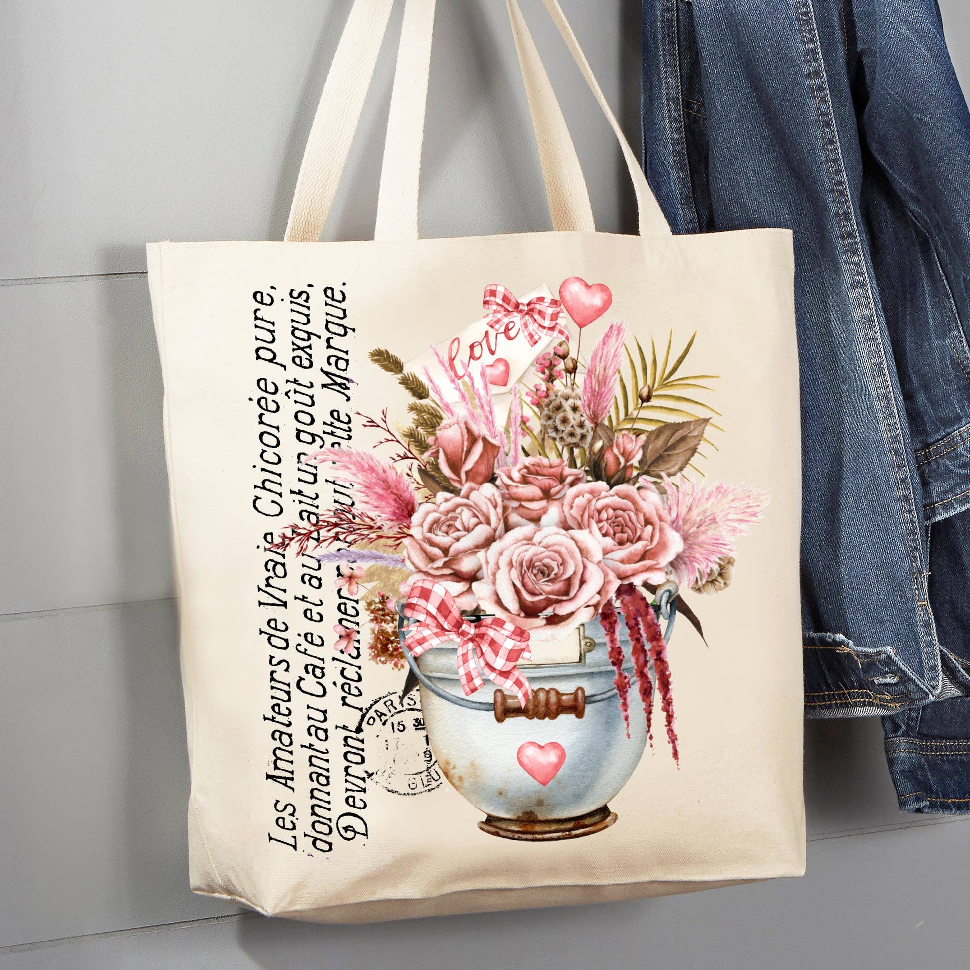 Flower Painted Tote Bag 