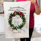 Farmhouse Christmas Wreath Chicken Cow, Cotton Terry Towels