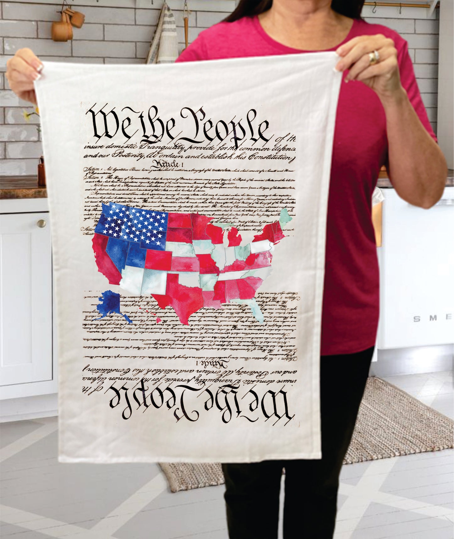 4th of July Patriotic Country Farm USA Cotton Terry Towels