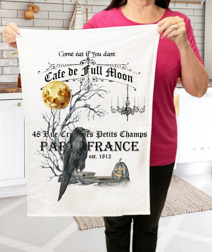 Blackbird Gardens Halloween Cotton Terry Towels Kitchen